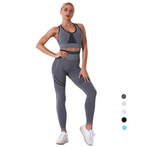 Fitness Sports Suits Yoga Bra High Waist Running Leggings