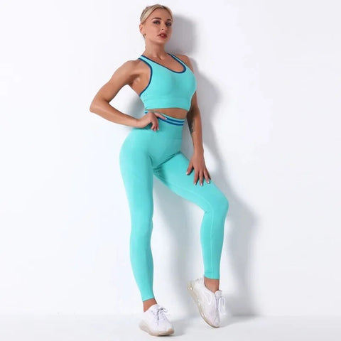 Fitness Sports Suits Yoga Bra High Waist Running Leggings