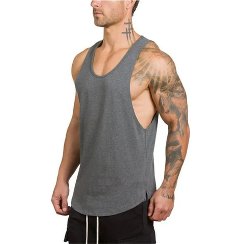 Gym clothing cotton singlets bodybuilding stringer