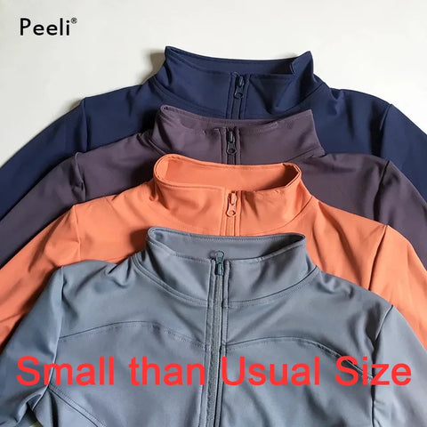 Peeli Long Sleeve Sports Jacket Women Zip