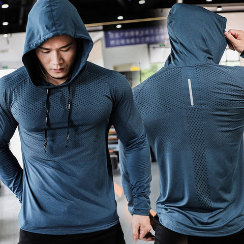 Mens Fitness Tracksuit Running Sport Hoodie