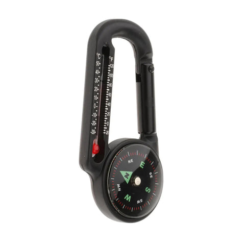 2in1 Mini Portable Compass and Thermometer Carabiner