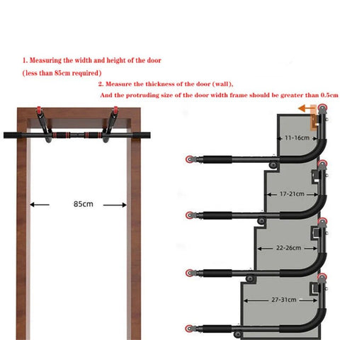 New Indoor Fitness Door Frame Pull Up Bar